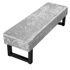 lot 2117 image: Zooody Bench Cover Stretch Velvet Bench Covers for Dining Room Anti-Dust Removable Bench Slipcover Washable Bench Seat Protector Cover for Living Room, Bedroom, Kitchen (Velvet Light Grey)