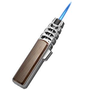 lot 2126 image: Butane Torch Lighter,Windproof Refillable Kitchen Cooking Torch,Adjustable Flame Solar Beam Blow Torch with Safety Lock for Candle Camping BBQ (Not Included Butane Gas) (Brown)