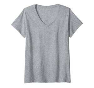 lot 2136 image: Merch on Demand Blank - VNECK Women Medium Heather Grey