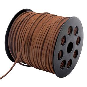 lot 2146 image: Tenn Well Leather String, 100 Yards 2.6mm Flat Suede Cord, Faux Leather Cord for Jewelry Making, Necklaces, Bracelets, Dream Catchers and DIY Crafts (Brown)