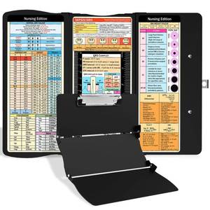 lot 2155 image: Nursing Clipboard Foldable Nurse Clipboard Medical Folding Clipboards with Nursing Edition Cheat Sheets Pocket Size Foldable Clip Board for Nurses Clinical Clip Boards for Students Doctors Black