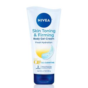 lot 2169 image: NIVEA Skin Firming & Toning Body Gel Cream with Q10, Hyaluronic Acid and Vitamin C, Clinically Tested Skin Firming & Toning Cream, 72-Hour Moisture, 6.7 Oz Tube