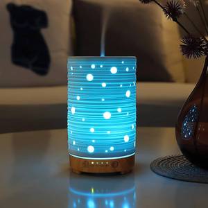 lot 2174 image: INRORANS Ceramic Aromatherapy Diffuser Stone ultrasonic Cool Mist Scent Essential Oil Diffuser Humidifier with Intermittent Mist & LED 7 Colors Changing Night Light for Bedroom Office Home D�cor