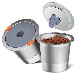 lot 2181 image: Noalto Reusable K Cups and Coffee Pods,Universal stainless steel k Cups for Keurig 2.0 and 1.0 Coffee Makers machine(2pack)