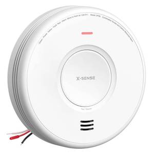 lot 2198 image: X-Sense AC Hardwired Combination Smoke and Carbon Monoxide Detector, Hardwired Interconnected Smoke and CO Detector Alarm with Replaceable Battery Backup, XP06, 1-Pack