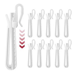 lot 2202 image: Plastic Curtain Hooks, 80pcs Curtain Pinch Pleat Hooks, Heavy Duty Drapery Hooks for Pleated Drapes, Adjustable Drapery Pins Pleated Hooks for Curtains (90mm 3.54)