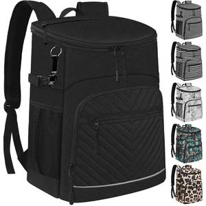 lot 2210 image: Cooler Backpack Insulated Leakproof Waterproof Backpack Cooler Bag 30 Cans, Large Capacity Lightweight Travel Camping Beach Backpack Cooler Ice Chest for Men and Women, Black