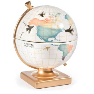 lot 5903 image: Scentsationals Vintage Collection - Scented Wax Warmer - Retro Travel Wax Cube Melter & Burner - Electric Fragrance Home Air Freshener Gift (Travel Globe)