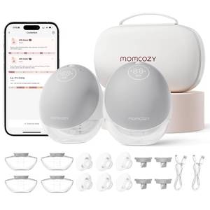 lot 5905 image: Momcozy Breast Pump Hands Free Upgraded Mobile Flow  M9, App Discreet Control with Personalized Multi-Modes & 15 Levels, Wearable Breast Pump 24mm - Retail $256.12