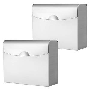 lot 5913 image: Tioncy 2 Pcs Sanitary Napkin Disposal Receptacle Stainless Steel Sanitary Napkin Receptacle Tampon Disposal Bin Wall Mounted Waste Tampon Holder Feminine Hygiene Disposal Container (Silver)