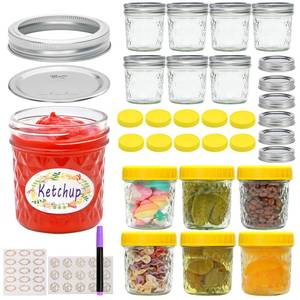 lot 5914 image: COMUDOT Mason Jars 6 OZ,16 PACK Glass Canning jars With Lids,Small Mason Jars For Jelly,Jam,Honey,Wedding Favors,Shower Favors