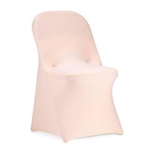 lot 5929 image: Peomeise Stretch Spandex Folding Chair Cover for Wedding Party Dining Banquet Event (Blush Pink,25pcs)