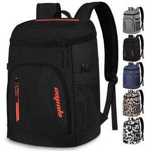 lot 5933 image: Capolo Cooler Backpack 30 Cans, Insulated Backpack Cooler Leak Proof Large Capacity Thermal Bag Drink Beverage Beer Bag Soft Cooler Lunch Camping Travel Picnic Hiking for Men Women Black