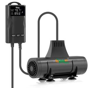 lot 10123 image: hygger 2-in-1 Aquarium Heater with Water Circulation,Submersible Heating Wave Pump with Digital Display,Auto Temperature Control for Freshwater Saltwater Safety Shut-Off Protection(1000W 130260Gal)