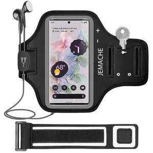 lot 10149 image: Pixel 9 9Pro 8a 8 7a 6a Armband, JEMACHE Water Resistant Gym Running Workouts Phone Arm Band Case for Google Pixel 9, 9 Pro, 8a, 8, 7a, 6a, 5 with Key Holder (Black)