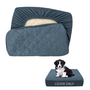 lot 10152 image: CHHKON Dog Bed Covers Replacement Washable Waterproof Pet Puppy Bed Cover for Dog(Blue,30x20x6 inch)