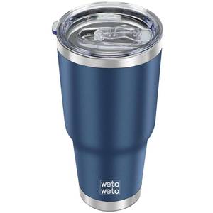 lot 10153 image: WETOWETO 30oz Tumbler with Lid, Stainless Steel Vacuum Insulated Water Coffee Tumbler, Double Wall Powder Coated Travel Mug Thermal Cup for Home Outdoor (Navy Blue, 1 Pack)