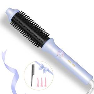lot 10156 image: Avvnee Thermal Brush, 1.26 Inch Curling Iron Brush with 10 Adjustable Heat Settings, Dual Voltage for Travel, Easy to Create Curling, Smooth Hair, Less Frizz