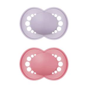 lot 10183 image: MAM Original Matte Baby Pacifiers, Binky for 6-16 Months, BPA-Free Silicone Nipple, Easy to Clean, Best for Breastfed Babies, Developed with Medical Experts, 2 Count Binkies with Sterilizer Case
