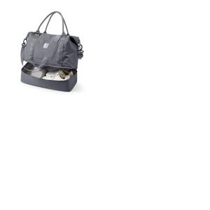 lot 10197 image: Spirit Travel Duffel - 18x14x8 Inches Weekender Overnight Bag with Shoes Compartment, Trolley Sleeve & Carry On for Airplanes, Sport Tote Gym Bag - Grey