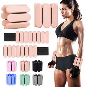 lot 10200 image: YOVKOK Adjustable Ankle Weights for Women Men,Wrist Weights set for Walking Running,1 Pair (1Lbs Each) Silicone Workout Weights for gym fitness, Jogging,yoga,pilates,strength training,physical therapy (Flesh Pink)
