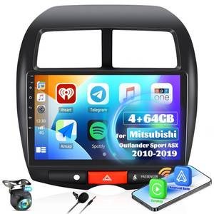 lot 11742 image: 464G Android 13 Car Stereo for Mitsubishi Outlander Sport ASX 2010-2019 with Wireless Carplay Android Auto, 10.1 Touchscreen Car Radio with WiFi Mirror Link GPS Bluetooth FM RDS Radio DSP EQ SWC - Retail $168.1