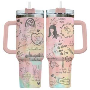 lot 11756 image: 34HD Singer Tumbler 40 Oz Stainless Steel with Handle, Music Mug for Women, Christmas & Birthday Gift