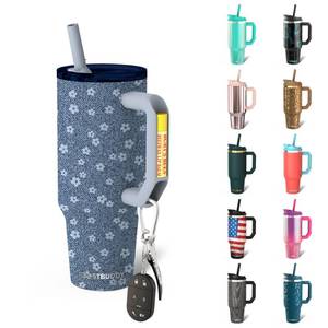 lot 11760 image: Frost Buddy Thicc Buddy - 40 oz Stainless Steel Vacuum Insulated Tumbler with Lid and Straw for Water - Travel Mug Cupholder Friendly - Gifts for Women Men Him Her (Denim)