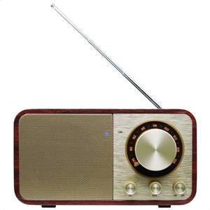 lot 11765 image: BentMax FM Radio with Bluetooth Retro Bluetooth Speaker Vintage Radio with SDUSB Memory Music Player Function, Wireless Streaming from Smartphone, Up to 10 Hours Playback (Walnut)