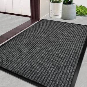 lot 11803 image: Door Mat Heavy Duty Outdoor Indoor Doormat Low Profile Front Door Mat Large 31x47 inch Gray Entrance Welcome Mats Easy Clean Patio Entrance Mat Waterproof Anti-Skid Rubber Backing