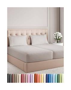 lot 11807 image: Split King Size 5 Piece Sheet Set - Comfy Breathable & Cooling Bed Sheets Set - Hotel Luxury Bedding for Women, Men, Kids, Teens, Boys & Girls - Deep Pockets and Wrinkle Free - Oeko-Tex - Light Grey