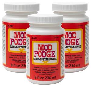 lot 12314 image: Mod Podge Gloss Waterbase Sealer, (Pack of 3) 8 oz Glue & Decoupage with A Gloss Finish- (Pack of 3)