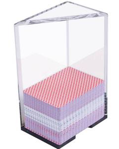 lot 12323 image: 8 Deck Casino Grade Acrylic Discard Tray, Sturdy Clear Material Without Tipping Over Discard Holder Tray for Blackjack, UNO, Texas Hold Em, Baccarat