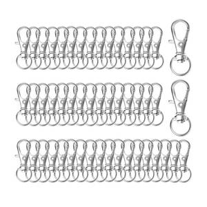 lot 12325 image: 50pcs Swivel Snap Hooks Premium Metal Silver Lobster Claw Trigger Clasps for Lanyard Keychain Rings Bag Purse Tag Jewelry Making DIY Crafts Length 1.26inch(32mm) Inside Width 0.39inch(10mm)