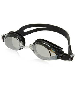 lot 12334 image: Sporti Antifog Positive Optical Mirrored Swim Goggles - Diopters 2.0 to 6.0, Perfect for Long-Sighted Adults, Enhanced Vision - Silver MirrorSmoke LensBlack Frame - Positive 2.0