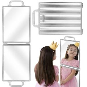 lot 12345 image: ZEVOFIUR Foldable Backstage Mirror with Handle 10  29.1 Inch Folding Dance Mirror with Handle Dance Bag Dancer for Artist Aestheticians Home Fitness Spa