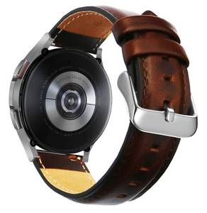 lot 12366 image: OTOPO for Galaxy Watch 46 Classic Bands 47mm 46mm 43mm 42mm,Watch 7 6 5 4 FE Band 40 44mmGarmin Vivoactive 35 Bands, 20mm Quick Release Luxury Genuine Leather Strap Replacement for Men Women- Brown