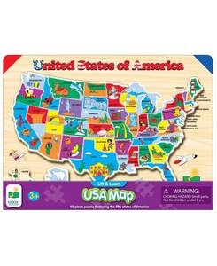 lot 12381 image: The Learning Journey Lift and Learn Usa Map Puzzle