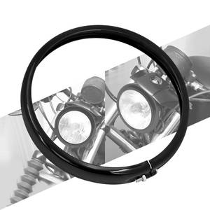 lot 12387 image: HCmotorku Motorcycle 5.75 Headlight Trim Ring Fit for Harley Sportster Iron XL 883 1200 Dyna Softail FXST FXBB (Black)