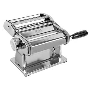 lot 15207 image: MARCATO Made in Italy Atlas 150 Classic Manual Pasta Maker Machine, Chrome Steel. Makes Lasagna, Fettuccine & Tagliolini . - Retail $96.58