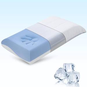 lot 15210 image: Cooling Memory Foam Pillow for Neck Pain Relief, Neck Pillow for Side, Back&Stomach Sleepers, Ergonomic Pillow Standard Size, Two-Sided Washable Reversible Cover, Medium&Soft Firmness, All-Season, 4��
