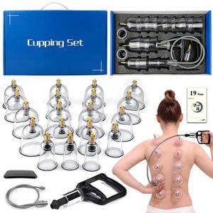 lot 15251 image: DEFUNX Cupping Therapy Set, 19 Cups Cupping Kit for Massage Therapy, Cupping Set with Pump for Back Massage, Pain Relief, Physical Therapy