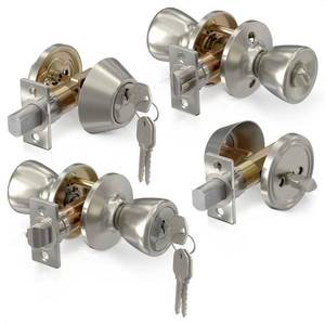 lot 15257 image: Set of 2 Mobile Home Door Knobs �� Includes Keyed Entry Lock with Interior Knob  Durable Metal, Rust-Resistant & Easy to Install  Smooth Turning & Secure Locking for Bedrooms, Bathrooms & Entry Doors