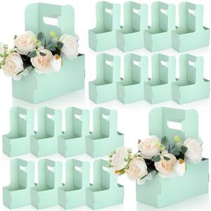 lot 15258 image: Kosiz 60 Pcs 2 Cups Drink Carrier with Handles 6.9 x 3.2 x 8.9 Inches Coffee Holder Paperboard Drink Caddy for Hot and Cold Drinks, Takeout, Cafe and Restaurant Food Delivery Service (Green)