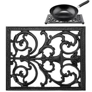 lot 15262 image: Sumnacon Extra Large Trivets for Hot Dishes,14.9 x 12 Inch Cast Iron Trivet with Rubber Feets,Heat Resistant Trivets for Hot Pots Pans,Metal Trivet for Kitchen Counter Dining Table Cooktop Stovetop