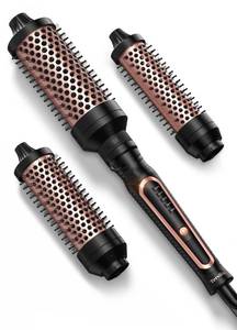 lot 15263 image: Terviiix PRO Thermal Brush Set for Voluminous Style, Non-blowing Heated Round Brush with Adjustable Temp, 3-in-1 Curling Brush with Detachable Head(1.25,1.5,1.77), 20S Fast Heating with Dual MCH