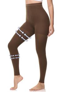 lot 16008 image: beister Medical Compression Pantyhose for Women & Men, 20-30mmHg Graduated Support Tights, Opaque Footless Waist High Compression Stockings & Leggings for Varicose Veins, Edema, Flight, DVT