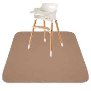 lot 16012 image: Baby Splat Mat for Under High ChairArtsCrafts, Triluby 51 Waterproof Non Slip Food Splash Mat for Eating Mess, Washable Weaning Mat Reusable Spill Floor Protector (Brown)