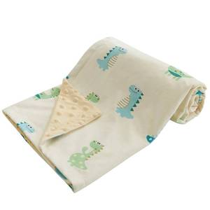 lot 16016 image: QSTEHEML Baby Blanket Neutral, Silky Soft and Breathable Summer Blanket for Baby,Double Layer with Dotted Backing, Animal Pattern Toddler Blanket(Dinosaur3040inch)