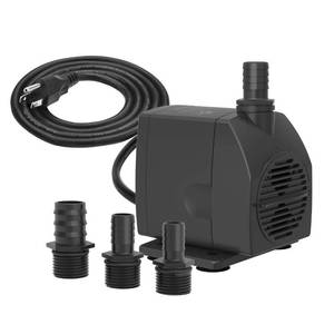 lot 16040 image: Knifel Submersible Pump 450GPH Ultra Quiet with Dry Burning Protection 8.2ft High Lift for Fountains, Hydroponics, Ponds, Aquariums & More��